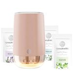 GOODMELTS Matt Pink Wax Melting Starter Kit - Aromatherapy Aroma Diffuser with 1 Wax Warmer & 3 Scented Soy Wax Melts (240+ Hours Scent Time) - Safe, Smoke-Free, Natural Fragrance for Home & Bedrooms