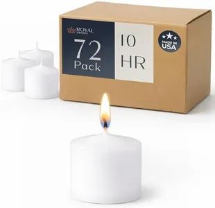 Royal Imports Votive Candle, Unscented White Wax, Box of 72, for Wedding, Birthday, Party, Spa, Holiday & Home Decoration (10 Hour Burn Time)