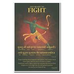 Sanjeev Newar�, Bhagavad Gita Wall Art, Get Ready to Fight, Gita Shloka, Sanskrit Wall Art, Sanskrit Shloka Art, Inspiring Sanskrit Quote (Artwork Size: 12 x 18 inches), Unframed