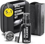 Big Fudge Vinyl Record Cleaning Kit - Includes Soft No-Scratch Velvet Vinyl Cleaner Brush, Cleaning Fluid & Stylus Cleaning Gel - Accessories w/Padded Storage Case