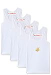 KWALITY Boys White Cotton Vest Pack of 4 (12-13 Years)