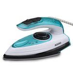 AGARO Primo Travel Steam Iron, 1200W, Compact, Ceramic Coated Sole plate, Cotton, Wool, Poly, Silk, Linen, Nylon, Multi-Fabric Iron, Foldable Handle, Travel