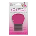 Lice and Nit Comb by Lice Ladies - Efficient Lice and Nit Removal | Lice Comb Safe for All Types of Hair | Stainless Steel Teeth with Non-Slip Handle | Durable and Reusable