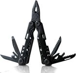 Multitool Knife, BOLTHO 12 in 1 Portable Multifunctional Tool Pliers with Durable Nylon Sheath, Bottle Opener, Screwdriver, Saw-Perfect for Outdoor, Survival, Camping, Fishing, Hiking - Black