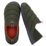 RockDove Men's Pufflite Two-Tone Quilted Loafer Slipper with Indoor/Outdoor Sole, Size 9 UK Men, Hunter Green