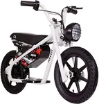 Droyd Weeler Electric Mini Bike - Electric Bike for Kids Ages 6 & Up - 200W Electric Dirt Bike w 6.2-10MPH up to 8 Miles - Dirt Bike for Kids up to 45 Mins Run Time w 14in Tire, 24V 8Ah Battery