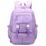 Tinytot 30 Litre, Sweet Print Stylish & Trendy Water Resistant High Storage School Collage Travel Standard Backpack Bag For Boys & Girls, 2Nd Standard Onward In Lavender Pink, 18 Inch