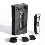 Zlade Ballistic Pro Full Body Trimmer for Men, Beard, Balls, Pubic Hair, Private Parts & Manscaping Groomer | IPX7 Waterproof, No Nicks or Cuts | 7000 RPM Motor | 90 Min Runtime | USB-C Fast Charging