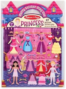 Melissa & Doug 9100 Puffy Sticker Set: Princess - 67 Reusable Stickers,Blue