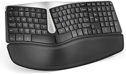 Nulea Wireless Ergonomic Keyboard, 2.4G Split Keyboard with Cushioned Wrist and Palm Support, Arched Keyboard Design for Natural Typing, Compatible with Windows, Mac