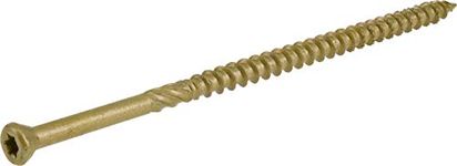 Power Pro 48634 Trim Screws, #9 x 4, All Purpose Wood, Deck, Composite, and Exterior Trim Screws, Rust Resistant, Bronze, 1 lb Box, 64 pcs