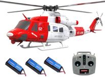 MechPuConToy GPS RC Helicopters for Adults, E2 UH-1Y 1/35 Scale 2.4G 6CH Remote Control Simulation 3D Stunt Helicopter Model with Lidar Positioning, Military RC Aircraft Outdoor