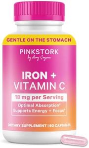 Pink Stork Iron for Women with Vitamin C, 60 Capsules, 2-Month Supply
