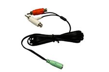 3.5mm Female RCA Y Splitter Cable for Turtle Beach Headphones by Mars Devices