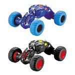 Leelavanti Pull Back Monster Telescopic Non Electric Car Toy with Press-Pull-Leave Feature Run On Any Surface Without Battery Friction Powered Toy - Color As Per Stock (Pack of 2)