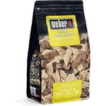 Weber Apple Wood Chips | Hardwood Cooking Pellets | 0.7 kg | BBQ Smoker Wood Chips | Barbeque & Smoker Fuel | Alternative to Briquettes, 100% Natural Wood Chips (17621), Brown