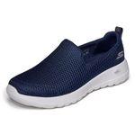 Skechers Women's Go Walk Joy-Evaluate Trainers, Navy Textile /White Trim, 5 UK