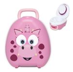 My Carry Potty - Pink Dragon Travel Potty, Award-Winning Portable Toddler Toilet Seat for Kids to Take Everywhere