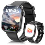 Smart Watch 𝟐𝟎𝟐𝟒 𝐔𝐩𝐠𝐫𝐚𝐝 Bluetooth Call 1.85" Fitness Tracker Smart Watches for Men Women Compatible iOS Andriod Phones,Step/Heart Rate/Sleep Monitor,Complimentary Protector Case/Sporty Band