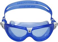 Aqua Sphere Seal Kid 2 Swim Goggles - Ultimate Underwater Vision, Comfortable, Anti Scratch Lens, Hypoallergenic - Unisex Children, Blue Tinted Lens, Blue/White Frame