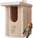 Wildlife Heart I Bird Nestheline Deals Made of Solid Wood - Screwed, Nesting Boxes for Birds, Nesting Box red throats, Bird House Incubator for Birds, birded Box Weatherproof