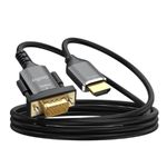 DooBuy HDMI to VGA Cable 1.8m, 4K HDMI To VGA Cable with IC, Gold Plated HDMI Male to VGA Male Converter Cable for Computer, Desktop, Laptop, PC, Monitor, Projector.(1.8m)