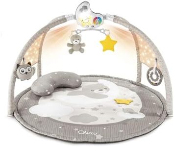 Chicco Enjoy Colours, Gimnasio para Bebés 3en1 Beige, Juguete Multifunción Electrónico con Alfombra de Juegos, Estrella Proyector, Luz Nocturna Extraíble y Música Relajante – Juguetes Bebé 0+ Meses