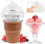 Ice Cream Maker with 30 Recipes Personal Ice Cream Maker Homemade Ice Cream Machine Ice Cream Maker Machine Mini Digital Frozen Dessert Maker for Ice Cream Gelato Sorbet Frozen Yogurt