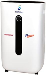 SUJAY Inc. Portable Dehumidifier SDH-20 P (20L/Day) with HEPA & Activated Carbon Filter | For Bedrooms, Offices upto 200 sq ft. | 3 in 1 Dehumidifier, Clothes Dryer and Air Purifier