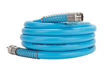 Camco EvoFlex 25-Foot Drinking Water Hose | Features an Extra Flexible Construction, Stainless Steel Strain Reliefs on Each Hose End, and is Ideal for RV and Marine Use (22591)