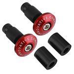 Yuecoom Bar End Plug, 22mm 7/8inch Motorcycle Handlebar End Slider Plug Caps, Red Scooter Handlebars Aluminum Bar Ends Handlebar for Most Bicycle Mountain Bike Road Bike MTB(red)