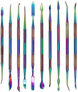 SKMZ 10Pack Large Size Stainless Steel Wax Carvers Tool Set Spatula Double Ended Rainbow Kit for production wax figures clay sculptures and pottery handmade artworks