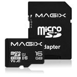 Magix 16GB microSD Card Class10 V10 U1, Read Speed Up to 80 MB/s, HD Series (SD Adapter Included)