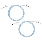 PATIKIL 10Ft Speed Jump Rope Replacement Cable, 2 Pack 2.5mm Professional Skipping Rope Steel Wire Replace for Rope Skipping Training, Blue