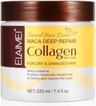 Collagen Hair Mask, 220ML Collagen Hair Treatment Deep Repair Conditioning for Dry Damaged Hair All Hair Types