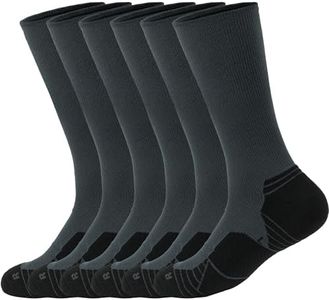WANDER 3-6 Pairs Men's Athletic Run Cushion Over-the-Calf Tube Socks