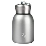 Mini Thermal Flasks Upgrade Version, 9oz/260ml Small Vacuum Insulated Water Bottle Non-Leak Juice Milk Tea Vacuum Hot and Cold Water Coffee Bottle Girls Boys Kids Adults Gift (Silver)