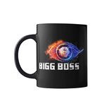 Gen7 Black Color Big Boss with Salman Khan | Printed Coffee Ceramic Mug (350 ml, Pack of 1) - Black Coffee Mug