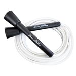 Honor Athletics Speed Rope, Skipping Rope - Best for Double Under, Boxing, MMA, Cardio Fitness Training Condition - Adjustable 10ft - Jump Rope (Black Handle White Rope)