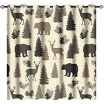 Animals 3D Blackout Curtains,Country Style Blackout Print Curtains Darkening for Living Room,Thermal Insulated Grommet Drapes Bedroom 2 Panels84 L X 52" W