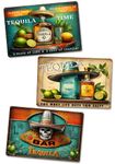 Tiki Bar Signs - Set of 3 Metal Plaques for Tequila Bar, Man Cave Decor, Retro Wall Art for Shed, Garden, Garage, Pub, Kitchen - Indoor/Outdoor - 20cm x 30cm