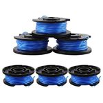 Heqishun 6 Pack Strimmer Spool for Ryobi Trimmer, Trimmer Line 1.65mm Autofeed Replacement Strimmer Spools for Ryobi One+ AC14RL3A, Ryobi 18V, 24V and 40V Cordless Trimmers