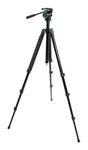 Celestron 82050 TrailSeeker Fluid Pan Head Tripod for Spotting Scopes, Binoculars, Cameras & Small Telescopes, Black