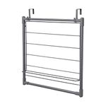 Household Essentials Metal Expandable Over The Door Drying Rack, Gray