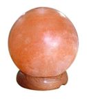 K3 AURA Hand Crafted Globe Natural Himalayan Crystal Rock Salt Hollowed Pure Himalayan Salt Lamp 2-3 Kg (Orange)