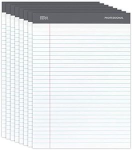 Office Depot Professional Legal Pad, 8 1/2in. x 11 3/4in., Legal Ruled, 50 Sheets Per Pad, White, Pack of 8 Pads, 99528