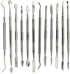 GOLDFINCH™-Premium Quality Stainless Steel Wax Carviers Tools Double Ended (Set of 12 Pcs)