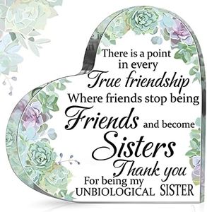 Spiareal Friends Gifts for Women Friendship Bestie Plaque for Female Best Sunflower Flower Sister Gift Christmas Birthday Thank You Gift for Women Acrylic Friendship (Vivid Style)