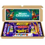 Christmas Chocolate Hamper | Letter box Chocolate Gift Selection Box | 10 Fullsize Dairy Milk Chocolate bars | Ideal Secret Santa Gifts For Women & Men (Merry Christmas)