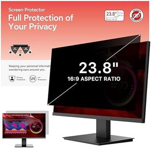 BERSEM 23.8 inch Removable Computer Privacy Screen Filter for 16:9 Ratio Monitor,[Anti-Spy] [Anti-Glare] [Anti-Scratch] [UV-Blocking]